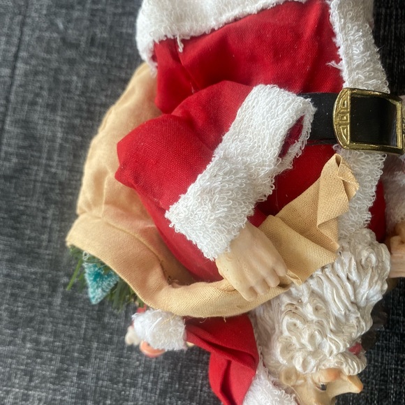 ⭐️Santa Claus porcelain figurine with bell, bag, and elf⭐️ - Picture 5 of 11